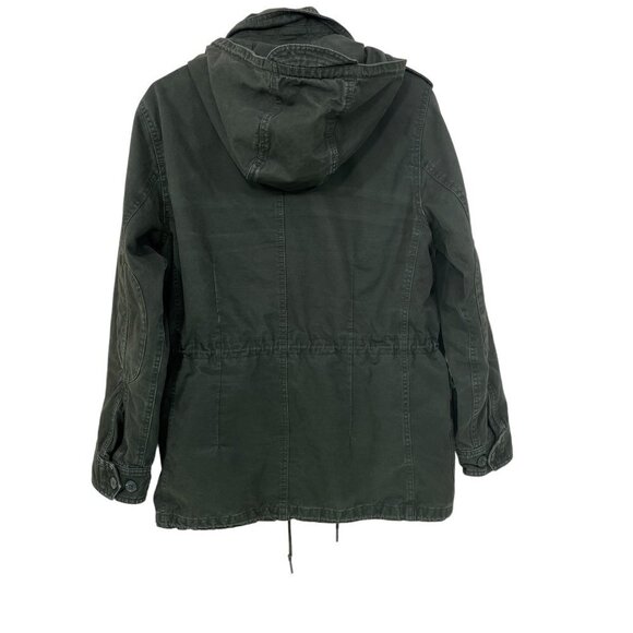Abercrombie & Fitch Men Sz S Military‎ Hooded Quilted Lining Canvas Field Jacket - Picture 2 of 9